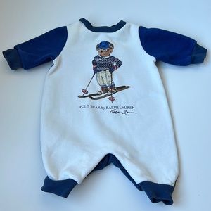 Polo by Ralph Lauren Blue and White Kids Bodysuit